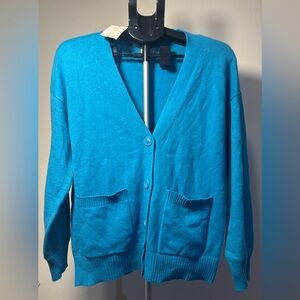 a new day Target Women's Vibrant Blue Cardigan Sweater NWT